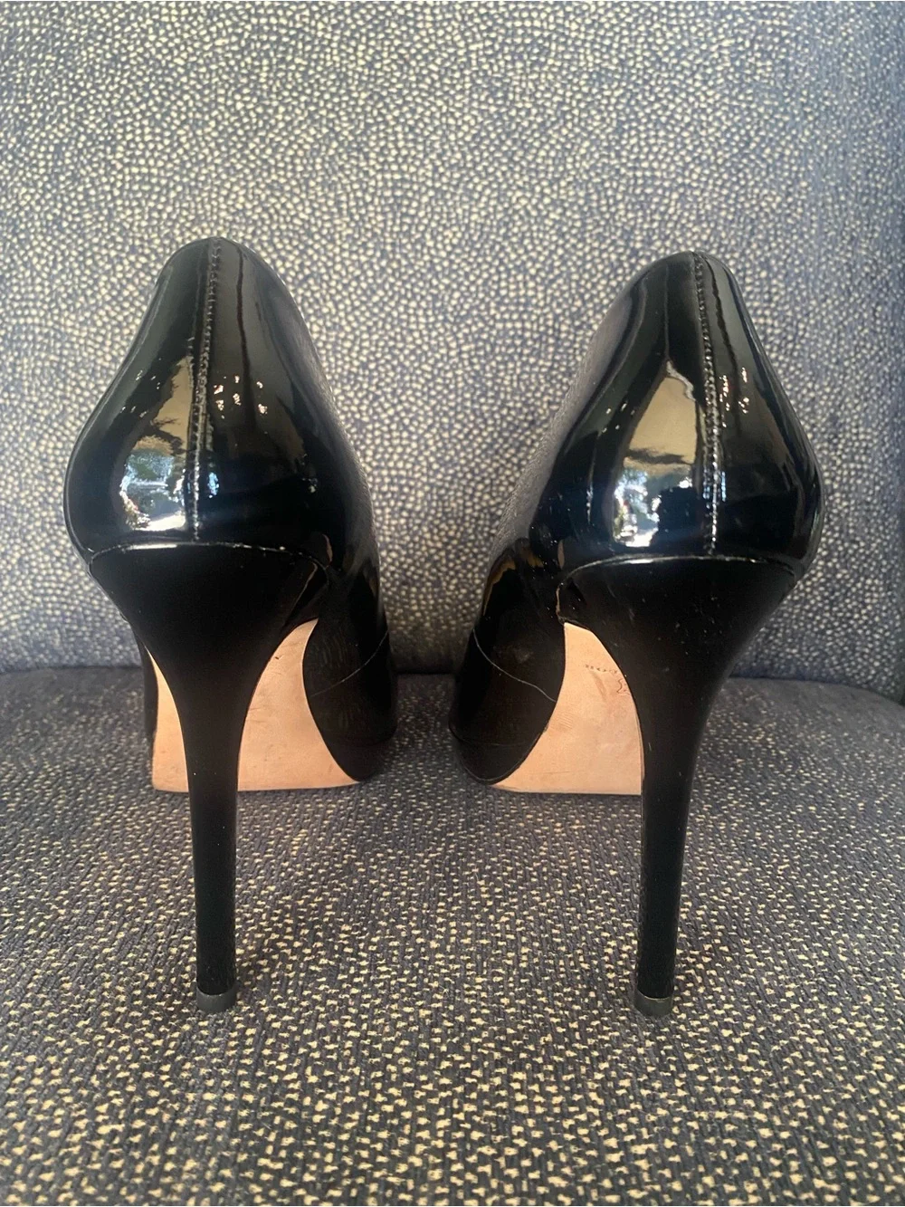 Ann Taylor Black Patent Leather Platform Pumps